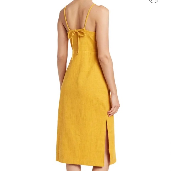 Madewell Mustard Knit Apron Cami Dress 